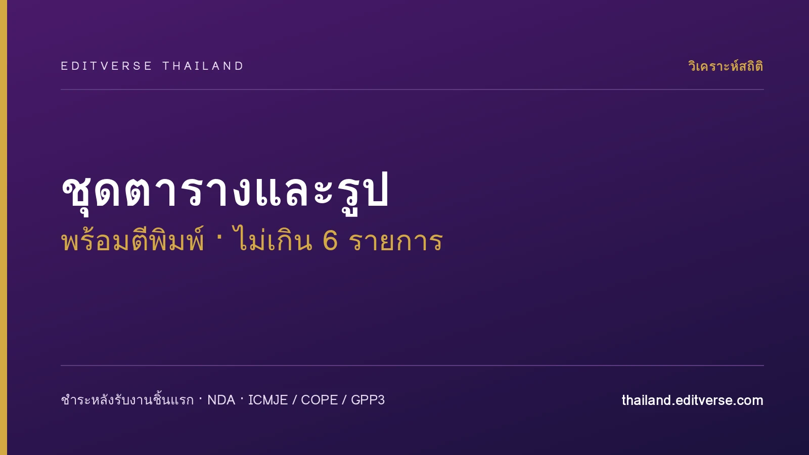 ชุดตารางและรูปพร้อมตีพิมพ์ (ไม่เกิน 6 รายการ)